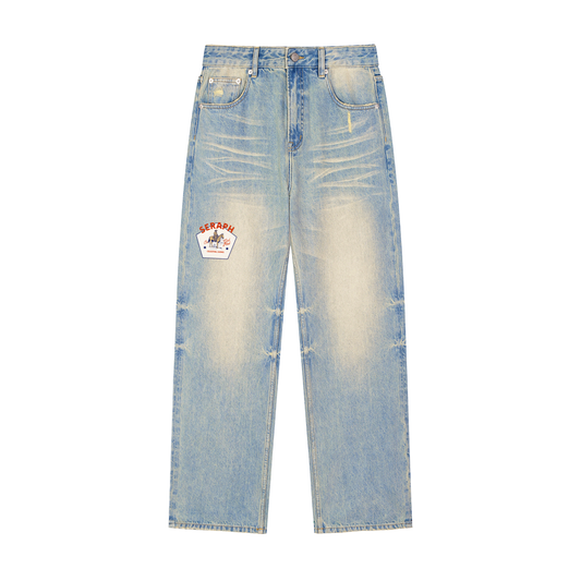 Classic Logo Sun Faded Jeans