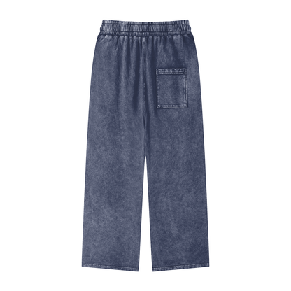Snow Washed Straight Leg Pants