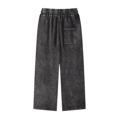 Snow Washed Straight Leg Pants